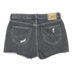 LEE Womens Denim Black Distressed Cut-Off Shorts M W30 Casual Stylish