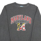 CHAMPION Mens Grey Maryland Terps Crew Neck S Cotton Blend Sweatshirt