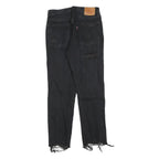 LEVI'S 501 BIG E Womens Jeans Black Regular Skinny Denim Raw W25 L26 Distressed