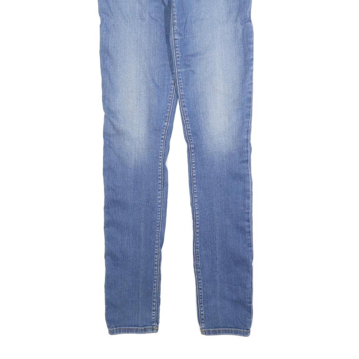 TRUE RELIGION Womens Slim Skinny Denim Light W27 L34 Blue Cotton Blend Zip Jeans