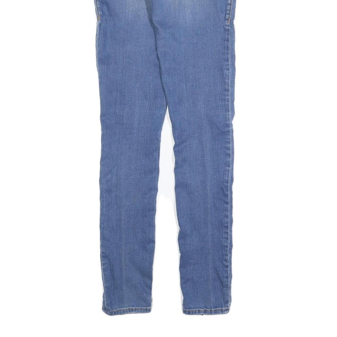 TRUE RELIGION Womens Slim Skinny Denim Light W27 L34 Blue Cotton Blend Zip Jeans