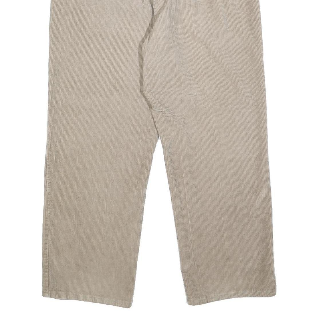 M. GORDON Mens Cotton Beige Relaxed Straight Trousers W30 L28 Casual