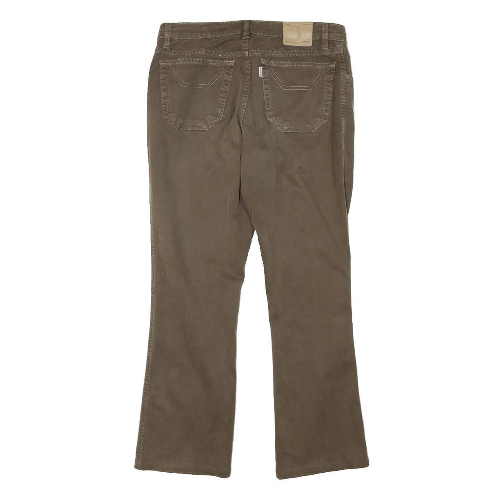 JECKERSON Womens Cotton Blend Brown Regular Straight Trousers W31 L28 Classic