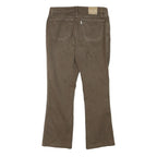 JECKERSON Womens Cotton Blend Brown Regular Straight Trousers W31 L28 Classic