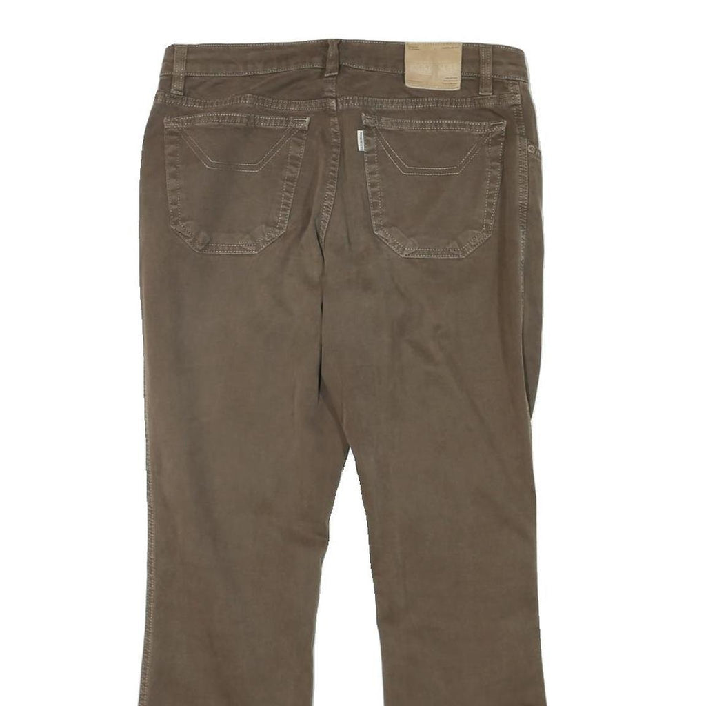 JECKERSON Womens Cotton Blend Brown Regular Straight Trousers W31 L28 Classic