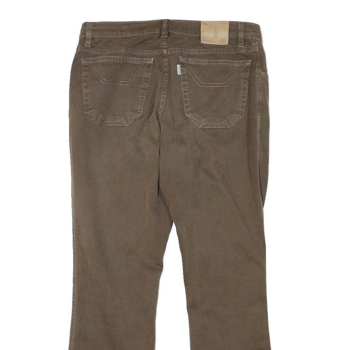 JECKERSON Womens Cotton Blend Brown Regular Straight Trousers W31 L28 Classic