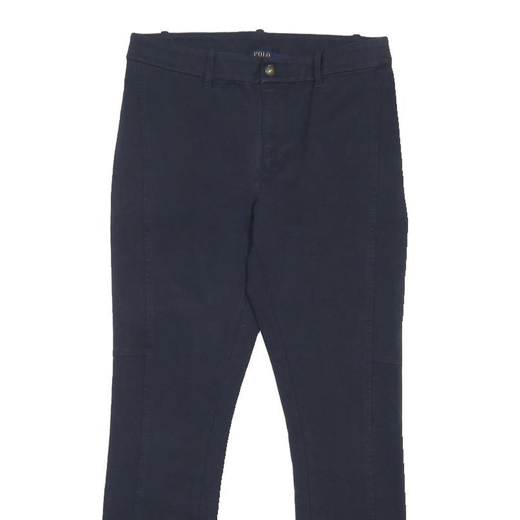 POLO RALPH LAUREN Womens Cotton Blend Navy Slim Skinny Trousers W26 L24