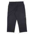 DICKIES Mens Relaxed Black Cotton Blend Trousers W40 L30 Workwear Zip Closure