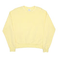 CHAMPION Womens Yellow Crew Neck L Cotton Blend Pullover Sweatshirt Casual