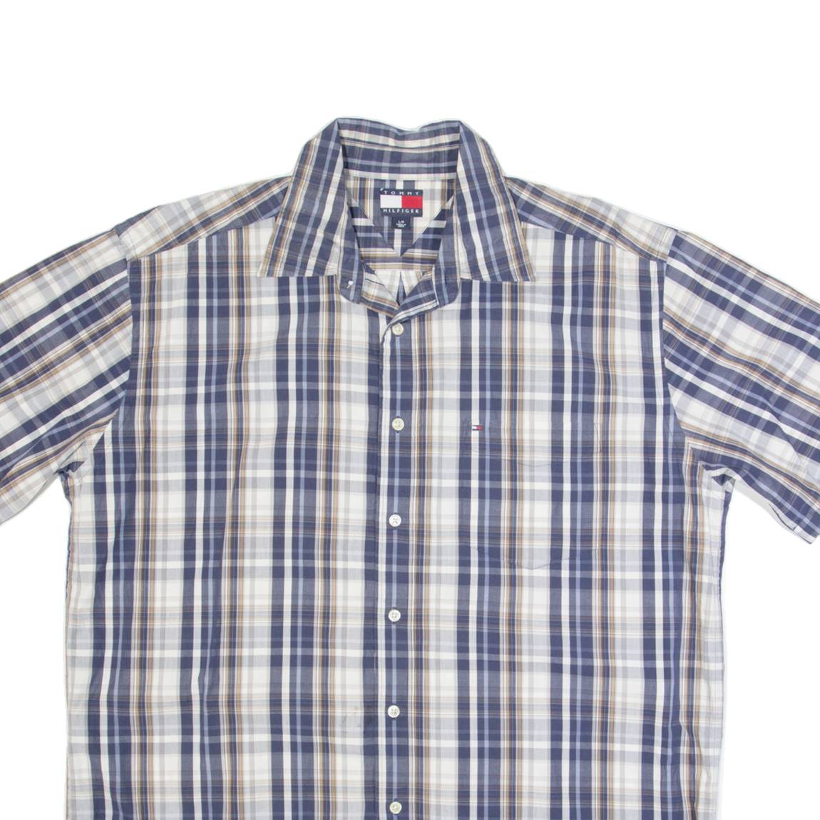 TOMMY HILFIGER Mens Shirt Blue Check L