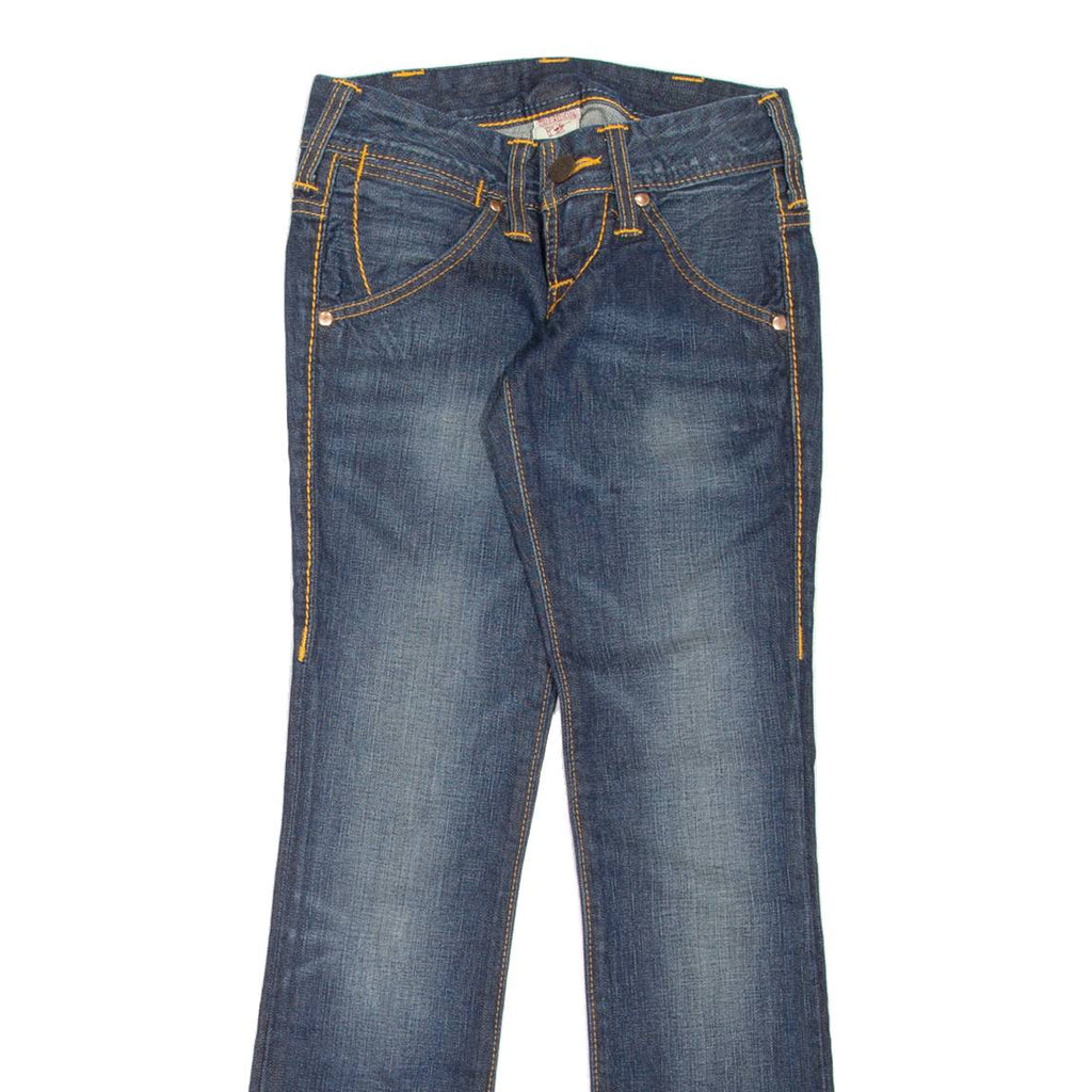 TRUE RELIGION Womens Jeans Blue Slim Straight Stone Wash W24 L30