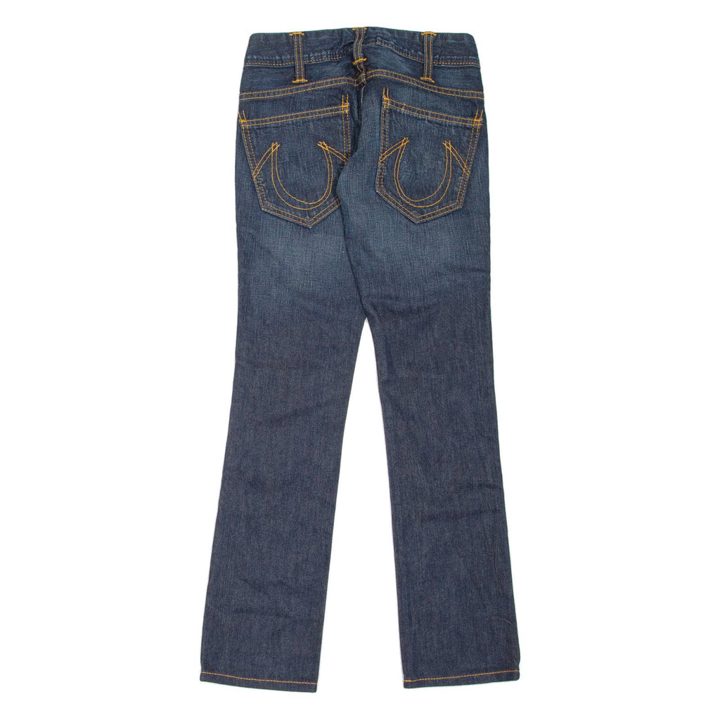TRUE RELIGION Womens Jeans Blue Slim Straight Stone Wash W24 L30