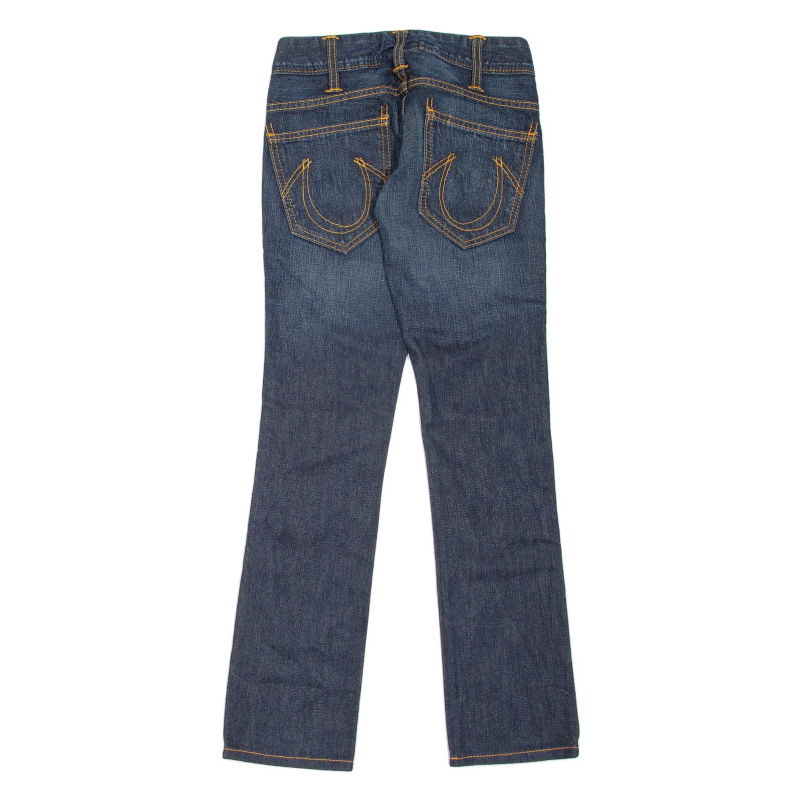 TRUE RELIGION Womens Jeans Blue Slim Straight Stone Wash W24 L30