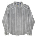 NAUTICA Womens Grey Check Cotton Blend Shirt XL Casual Button-Up