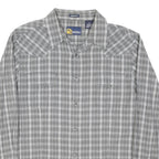 NAUTICA Womens Grey Check Cotton Blend Shirt XL Casual Button-Up