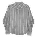 NAUTICA Womens Grey Check Cotton Blend Shirt XL Casual Button-Up