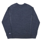 CHAMPION Mens Blue Crew Neck L Cotton Blend Sweatshirt Casual Pullover