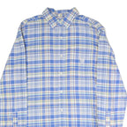 CHAPS Mens Blue & Yellow Check Shirt L Button-Down Collar Long Sleeve Casual