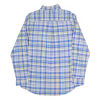 CHAPS Mens Blue & Yellow Check Shirt L Button-Down Collar Long Sleeve Casual