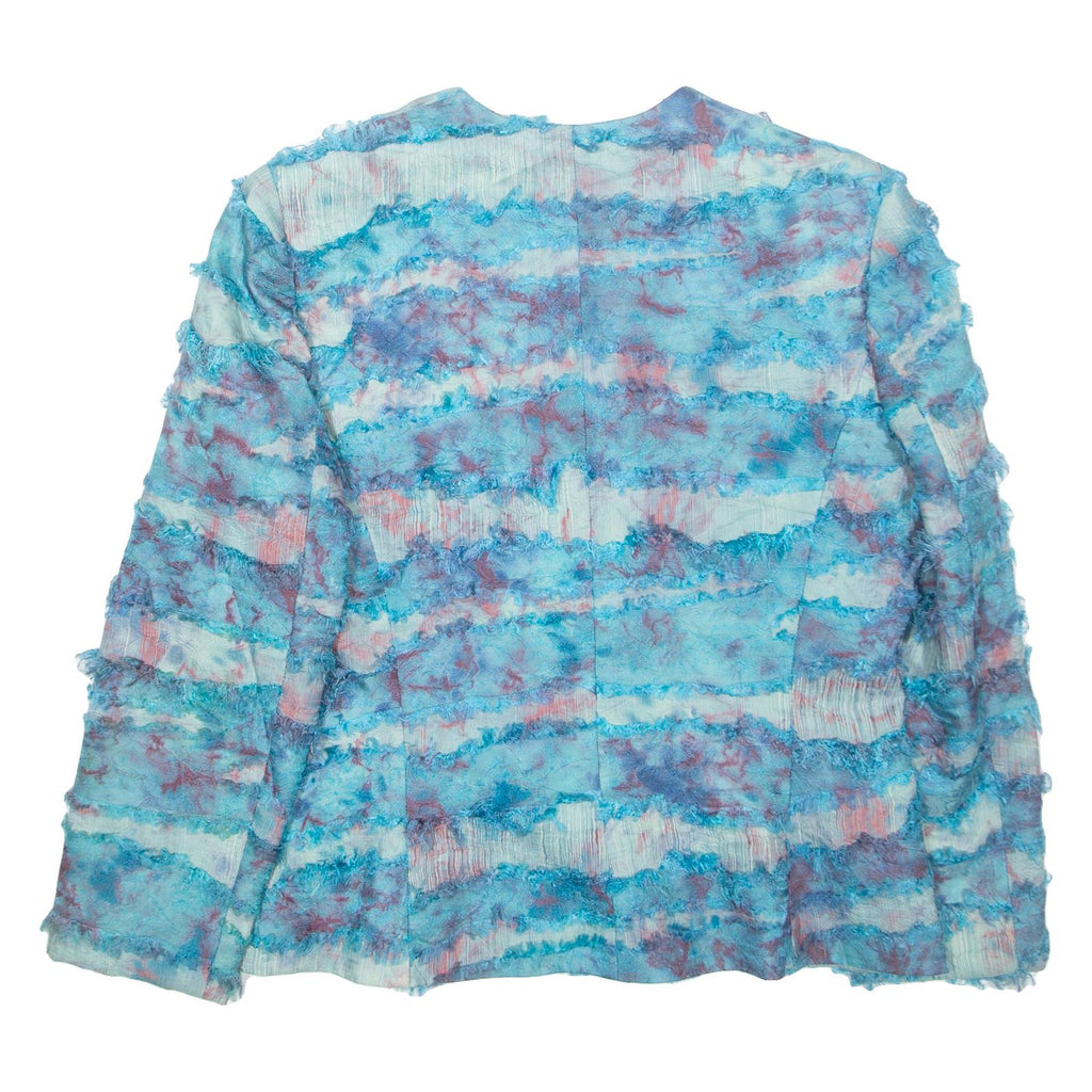 BRIGHTON Ruffle Womens Blazer Jacket Blue L