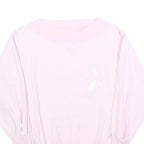 Womens Pink Sweatshirt Crew Neck S Cotton Blend Soft Fit Casual