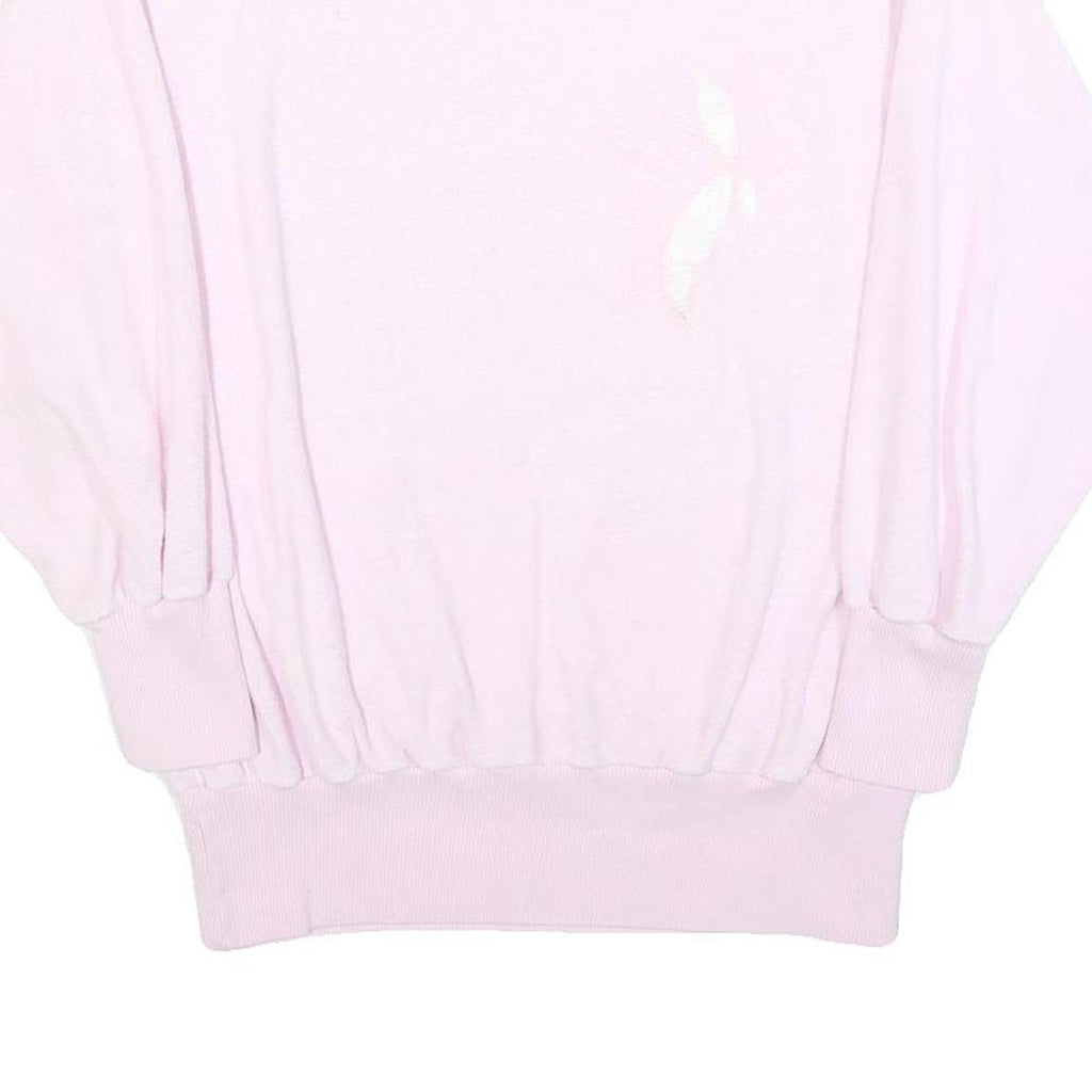 Womens Pink Sweatshirt Crew Neck S Cotton Blend Soft Fit Casual