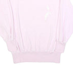 Womens Pink Sweatshirt Crew Neck S Cotton Blend Soft Fit Casual