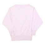 Womens Pink Sweatshirt Crew Neck S Cotton Blend Soft Fit Casual
