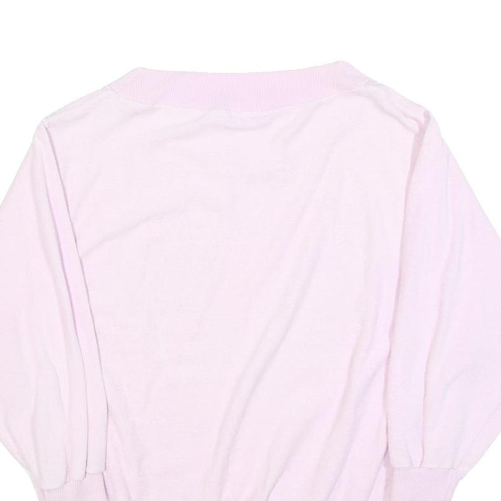 Womens Pink Sweatshirt Crew Neck S Cotton Blend Soft Fit Casual