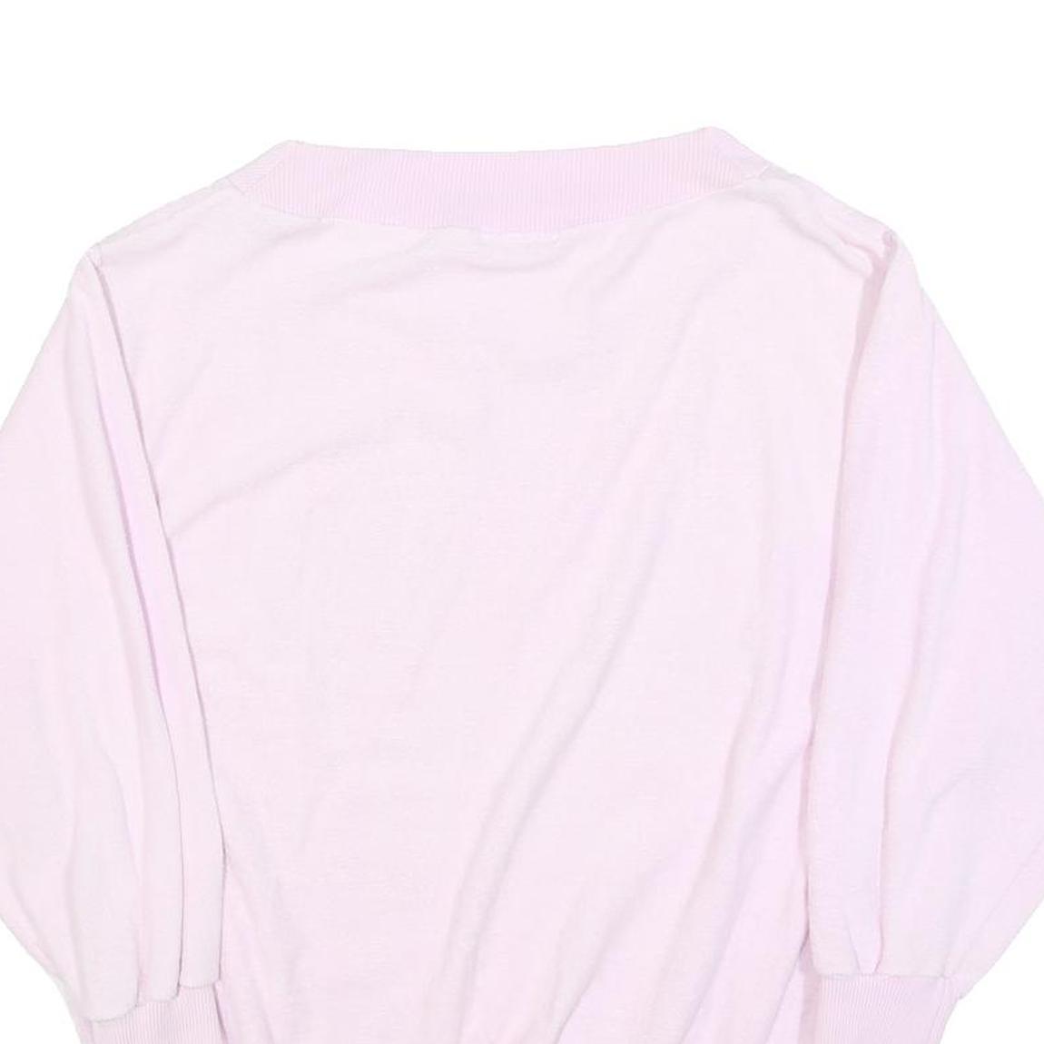 Womens Pink Sweatshirt Crew Neck S Cotton Blend Soft Fit Casual