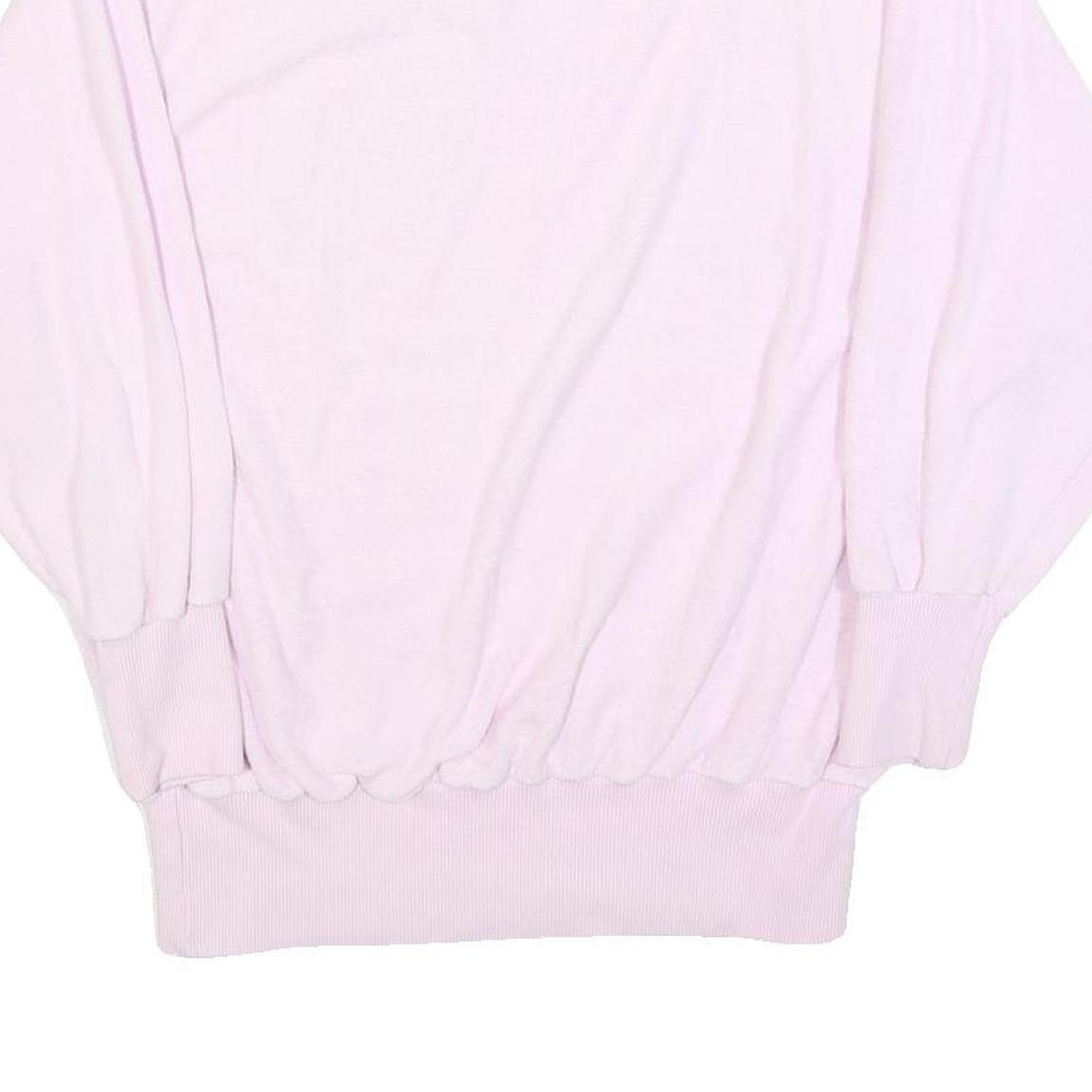 Womens Pink Sweatshirt Crew Neck S Cotton Blend Soft Fit Casual