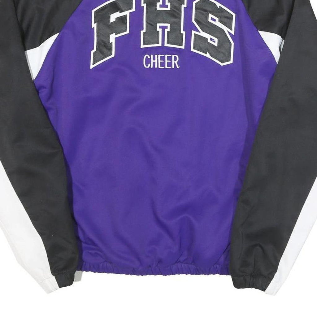 VARSITY SPIRIT Womens Purple & Black Cheer Jacket M Polyester Blend Zip Plain