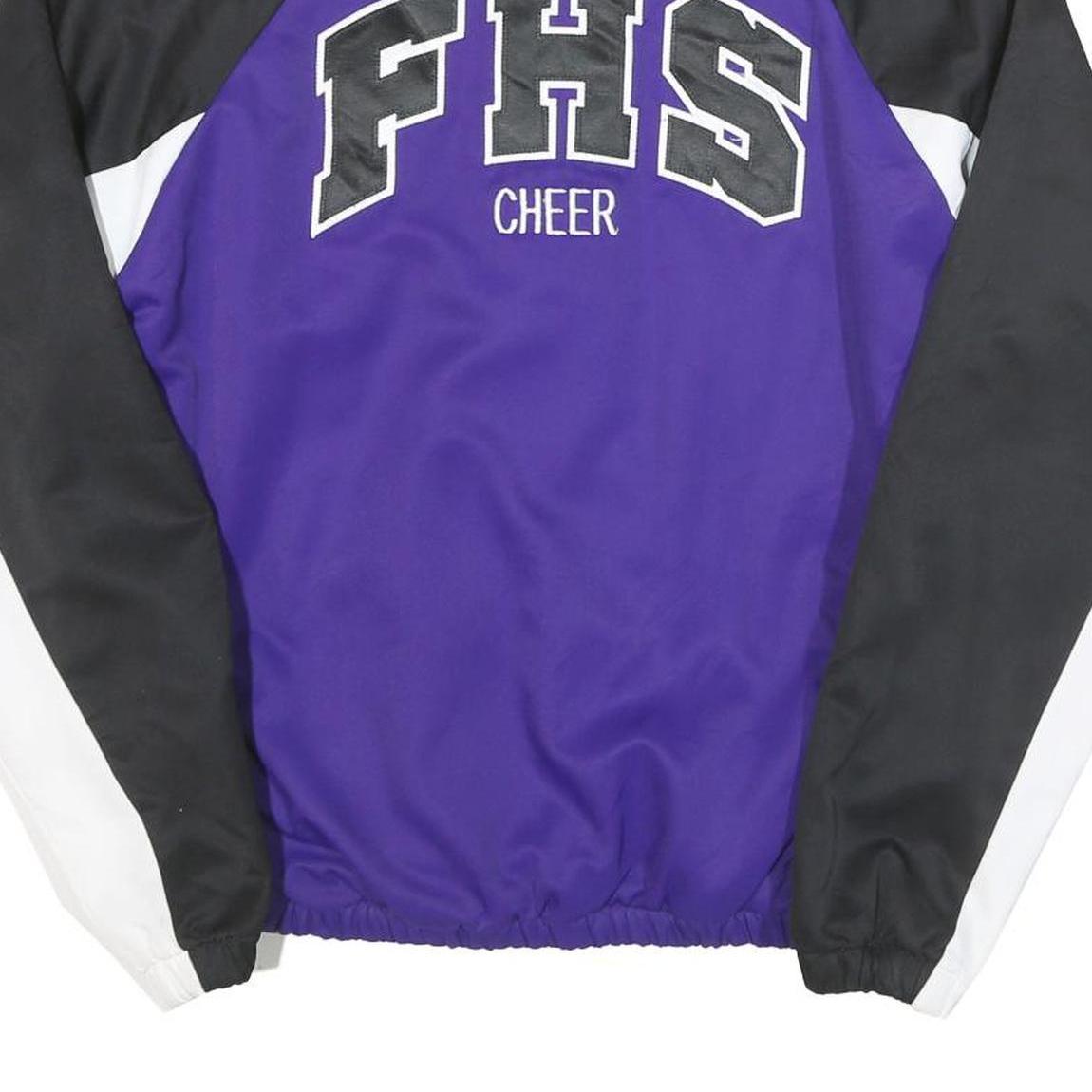 VARSITY SPIRIT Womens Purple & Black Cheer Jacket M Polyester Blend Zip Plain