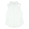 THE NORTH FACE Womens White Jacket L Polyester Plain Sleeveless Zip Outdoor