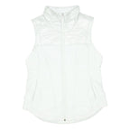 THE NORTH FACE Womens White Jacket L Polyester Plain Sleeveless Zip Outdoor