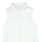 THE NORTH FACE Womens White Jacket L Polyester Plain Sleeveless Zip Outdoor