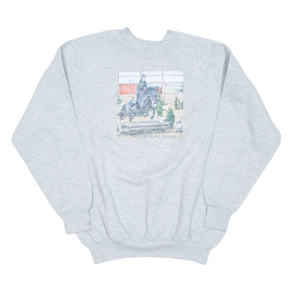 RUSSELL ATHLETIC Love Sport And Passion Womens Sweatshirt Grey M
