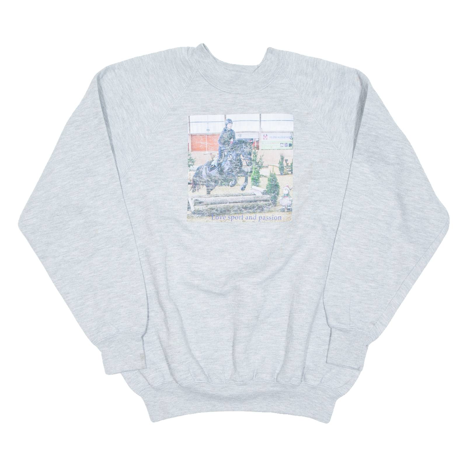 RUSSELL ATHLETIC Love Sport And Passion Womens Sweatshirt Grey M