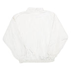 METRO WEAR Mens White Jacket M Nylon Colourblock Zip Casual Outerwear