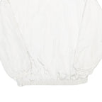 METRO WEAR Mens White Jacket M Nylon Colourblock Zip Casual Outerwear