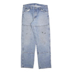 DICKIES Mens Relaxed Blue Denim Jeans W34 L34 Zip Pockets Casual Workwear