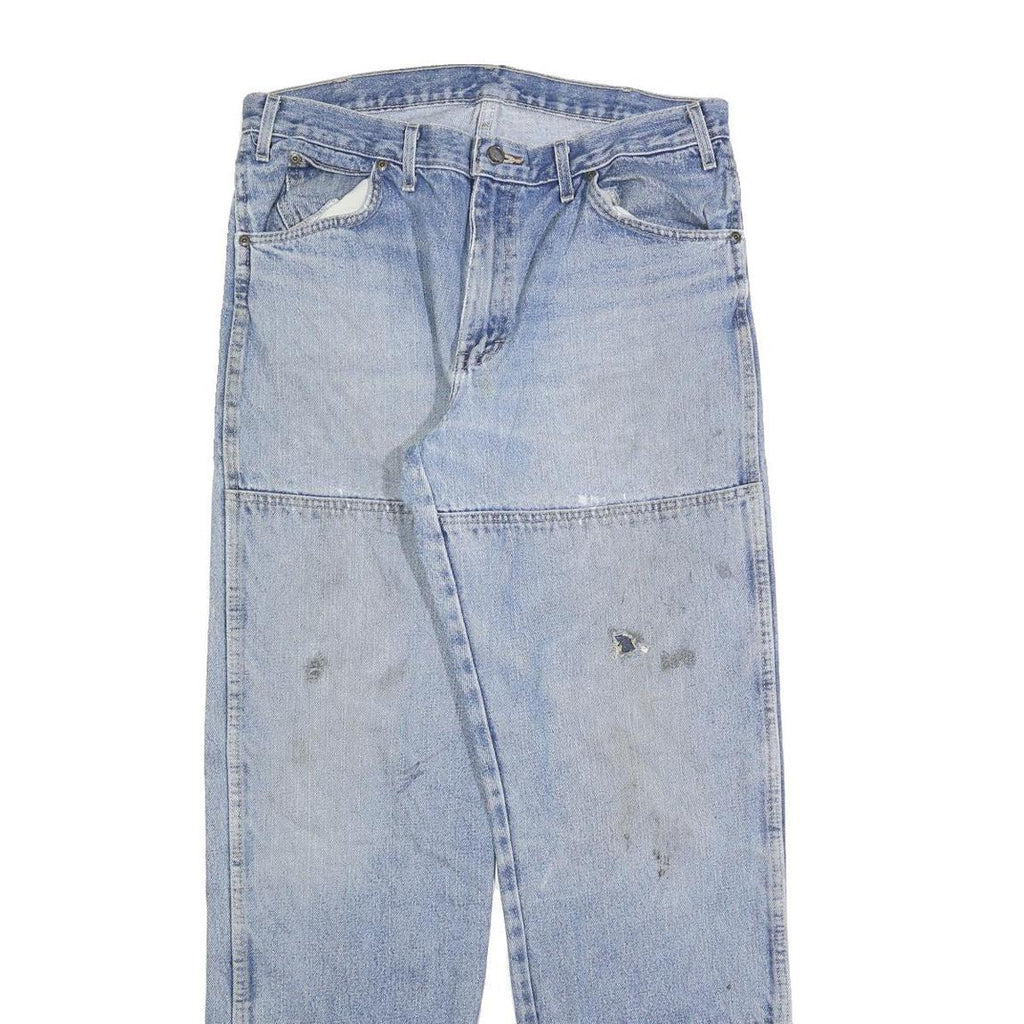 DICKIES Mens Relaxed Blue Denim Jeans W34 L34 Zip Pockets Casual Workwear