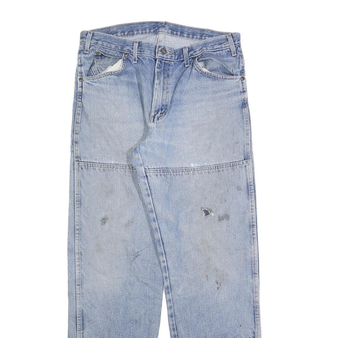 DICKIES Mens Relaxed Blue Denim Jeans W34 L34 Zip Pockets Casual Workwear