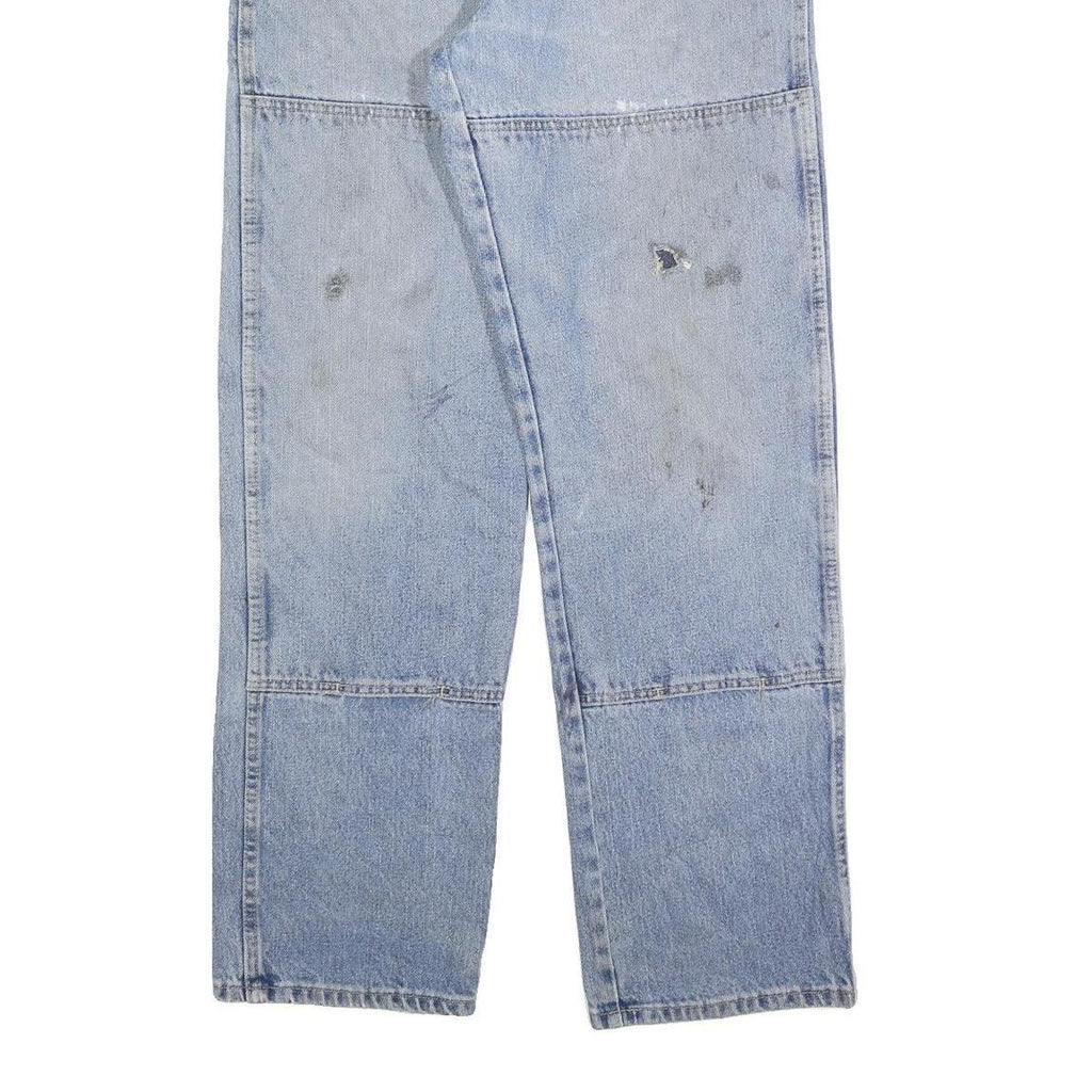 DICKIES Mens Relaxed Blue Denim Jeans W34 L34 Zip Pockets Casual Workwear