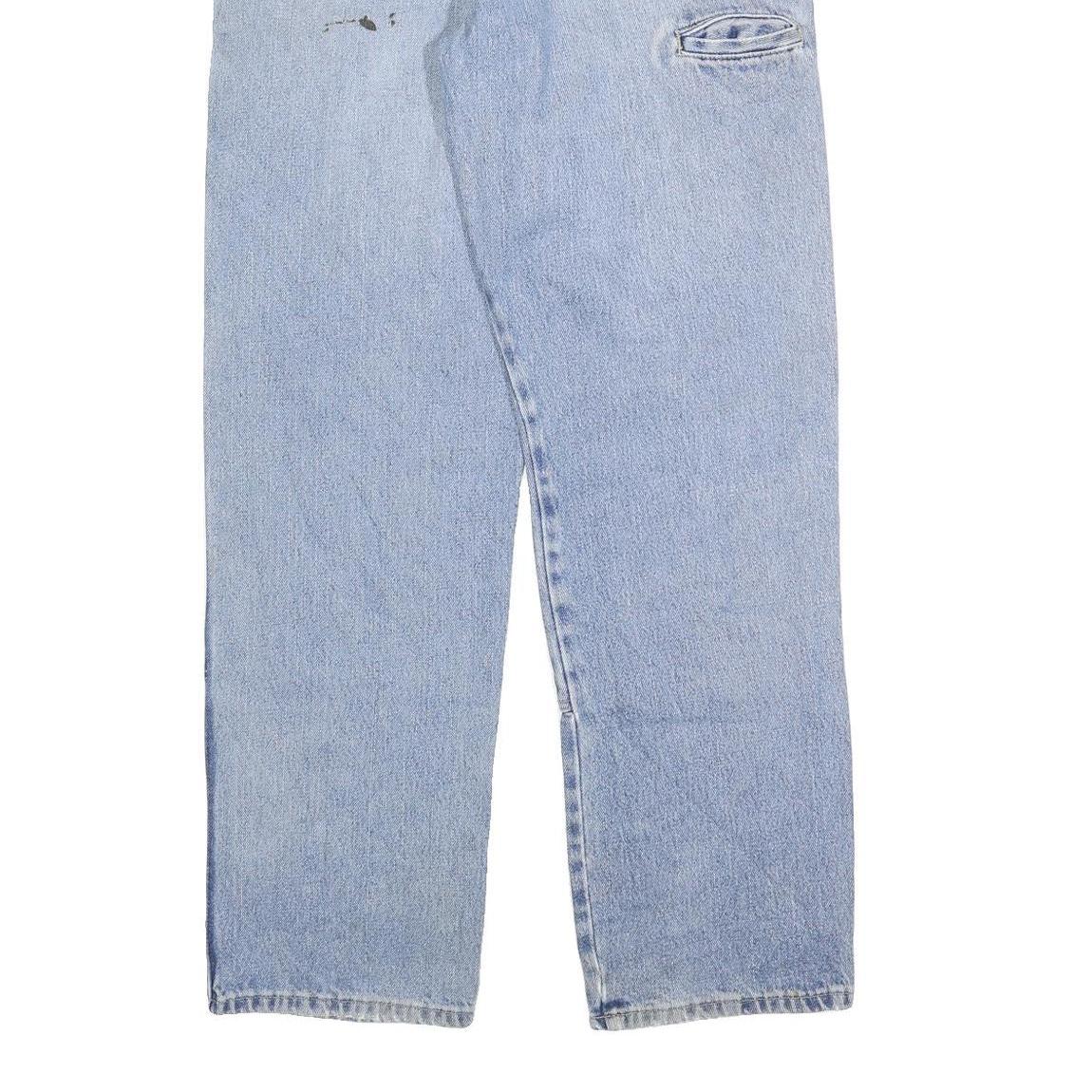 DICKIES Mens Relaxed Blue Denim Jeans W34 L34 Zip Pockets Casual Workwear