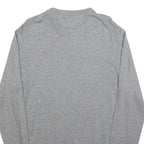TOMMY HILFIGER Mens Grey Cotton Blend Plain Crew Neck Basic Knit Jumper L Casual