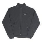 HELLY HANSEN Womens Black Fleece Jacket S Cotton Blend Zip Casual Outdoor Warm
