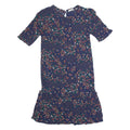 FAT FACE Oversized Womens Shift Dress Blue Floral Short Sleeve Knee Length UK 6
