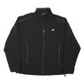 NEW BALANCE Mens Black & Grey Athletic Jacket L Polyester Blend Zip Sportswear