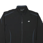 NEW BALANCE Mens Black & Grey Athletic Jacket L Polyester Blend Zip Sportswear